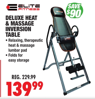 Deluxe Heat Massage Inversion Table Big 5 Sporting Goods