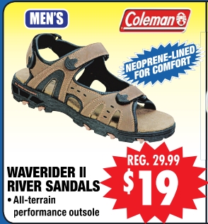 Coleman waverider ii sales men's river sandals