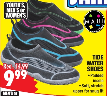 TIDE WATER SHOES • Padded inso 