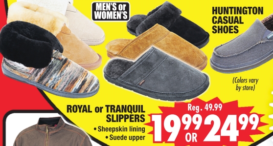 ROYAL or TRANQUIL SLIPPERS - Big 5 